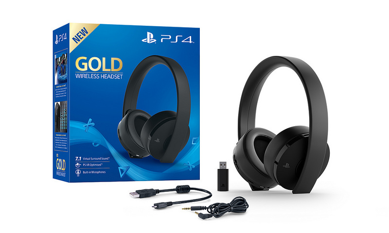 Gold Wireless Headset playstation 1