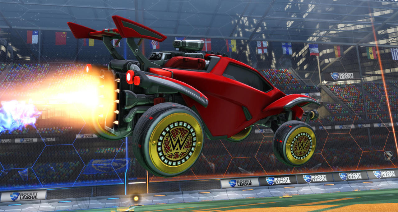 rocket league wwe wheels